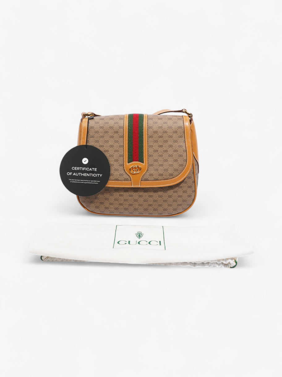 Gucci Vintage Web Crossbody GG Supreme / Green / Red Canvas Image 9