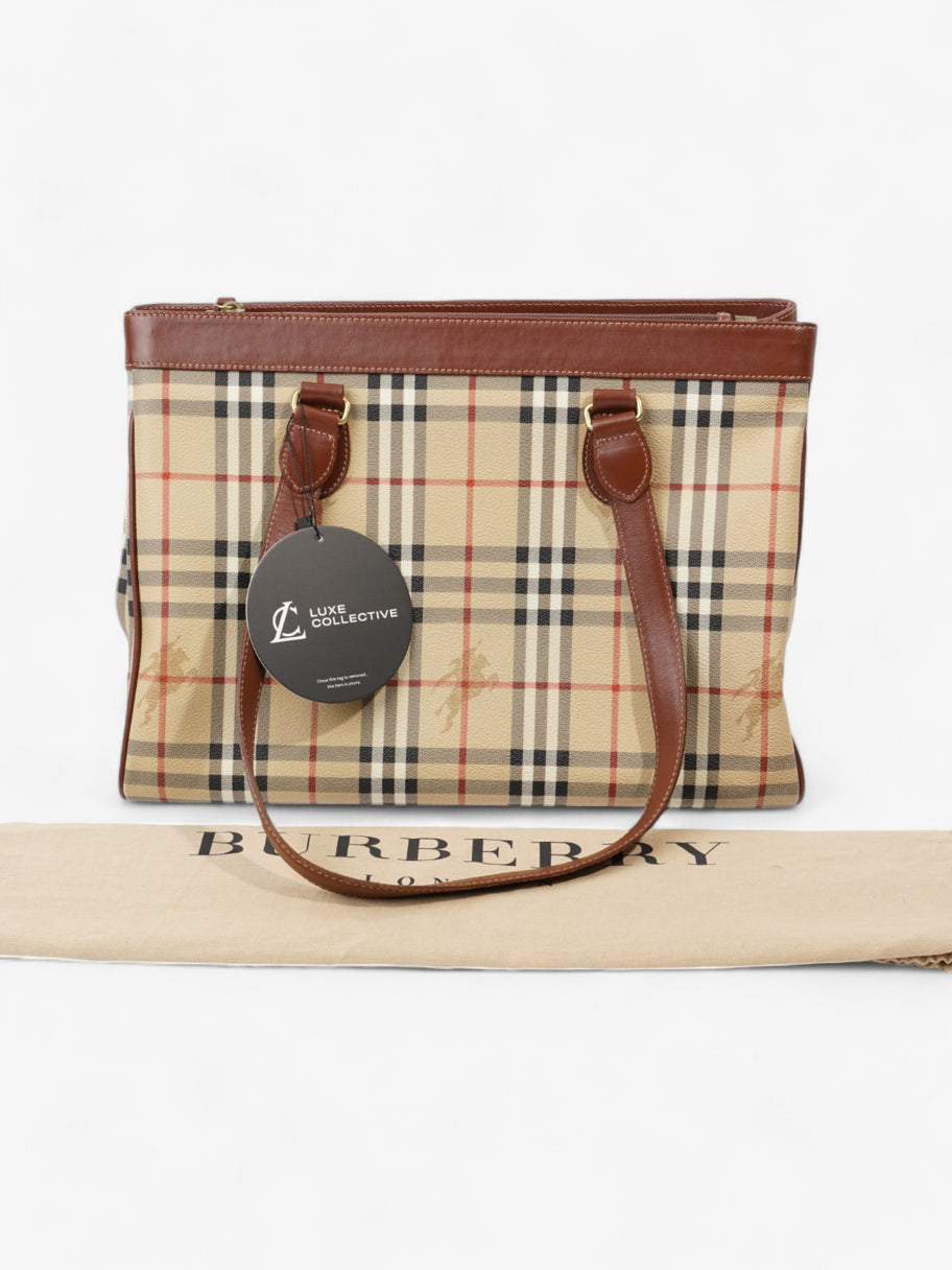 Burberry Check Tote Haymarket Check Canvas Image 12