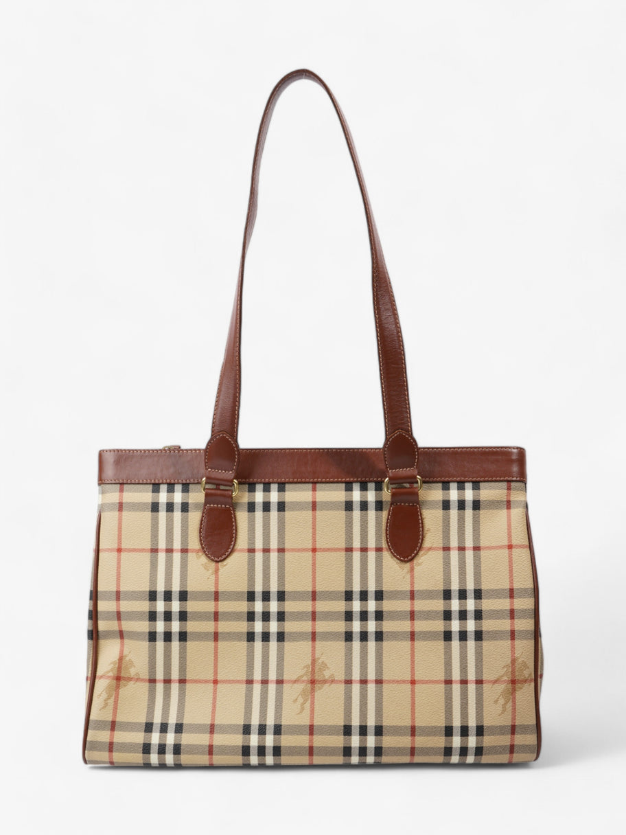 Burberry Check Tote Haymarket Check Canvas Image 3