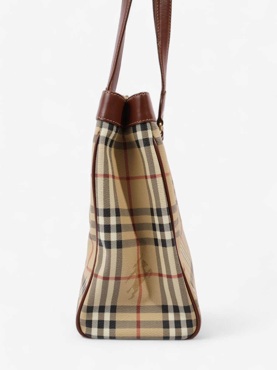 Burberry Check Tote Haymarket Check Canvas Image 4
