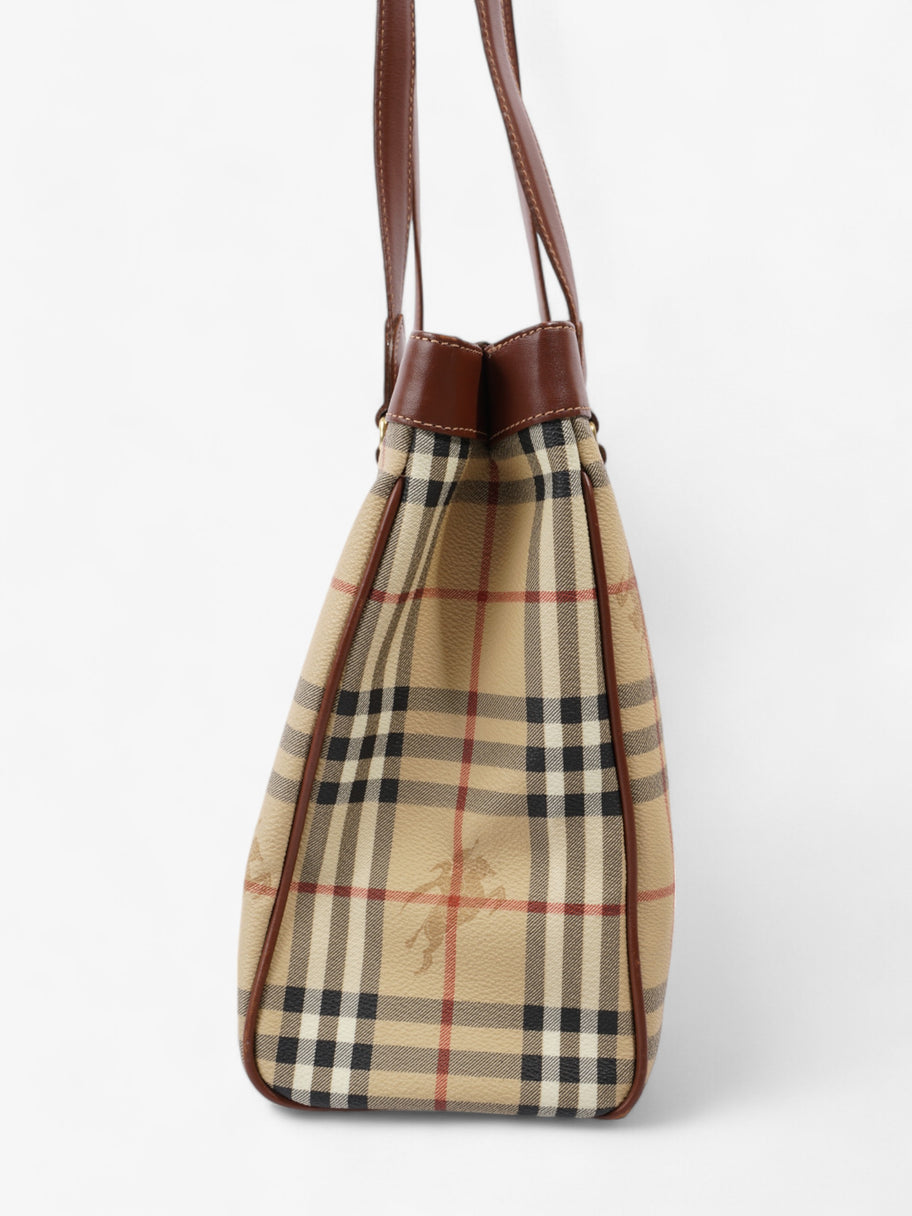 Burberry Check Tote Haymarket Check Canvas Image 6