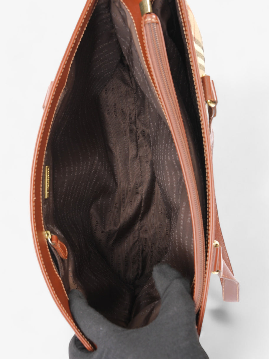 Burberry Check Tote Haymarket Check Canvas Image 9