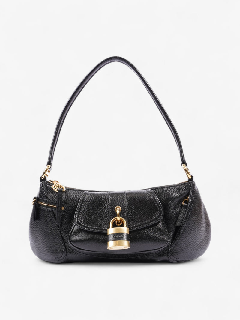  Chloe The 99 Padlock Shoulder Bag Black Leather