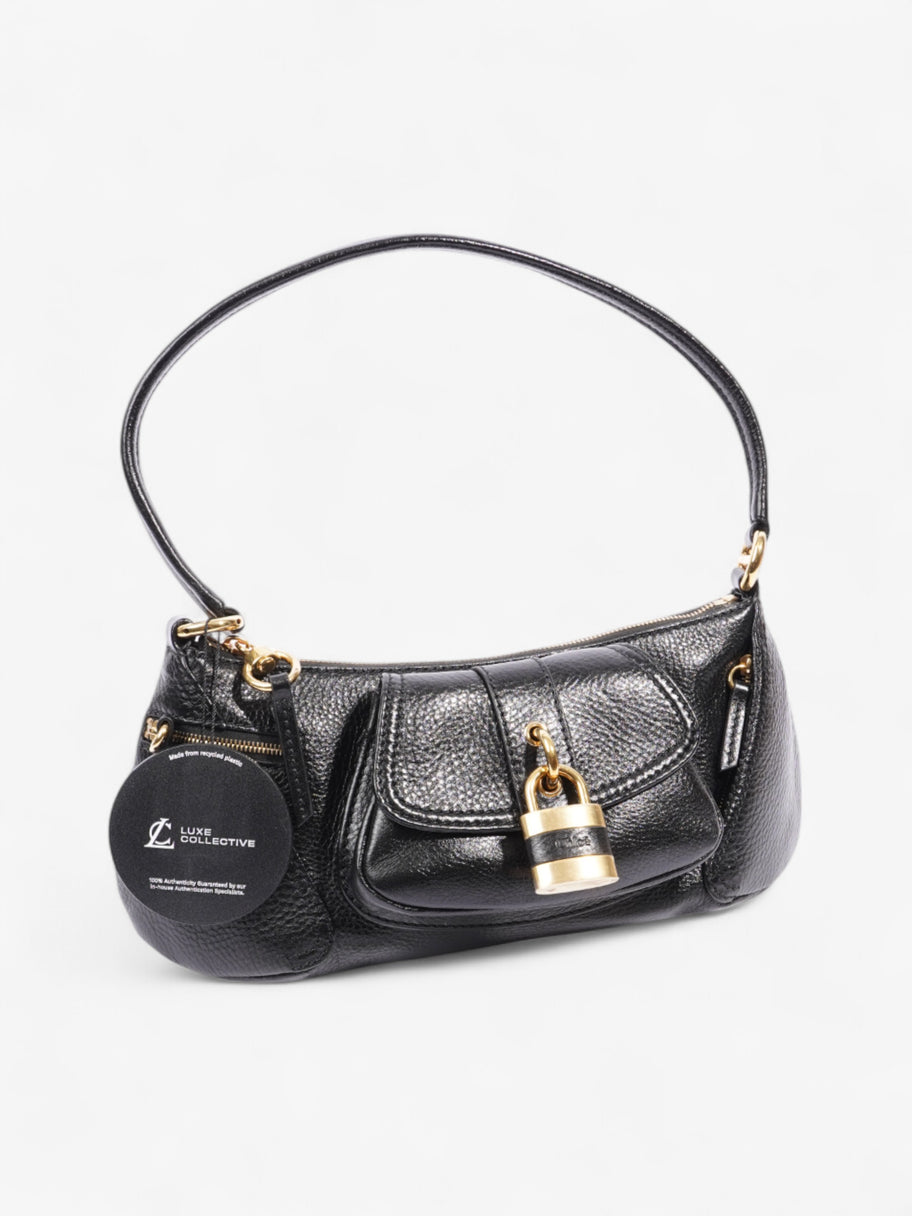 Chloe The 99 Padlock Shoulder Bag Black Leather Image 9