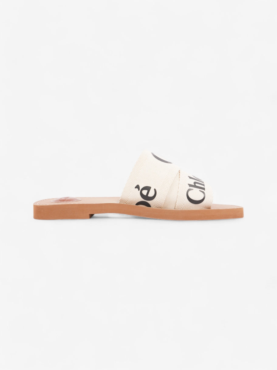Chloe Chloe Woody White  / Black Canvas EU 39 UK 6 Image 4