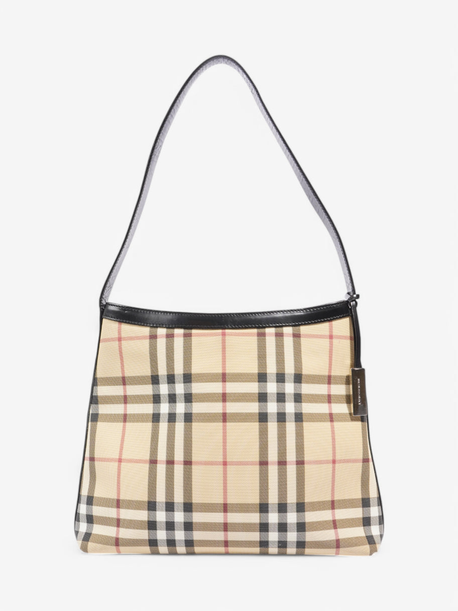 Burberry Shoulder Bag Check Coated Canvas Image 1