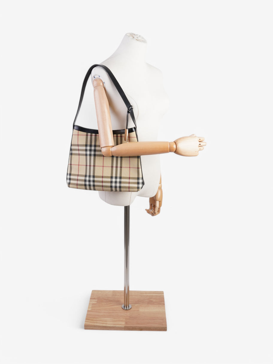 Burberry Shoulder Bag Check Coated Canvas Image 2