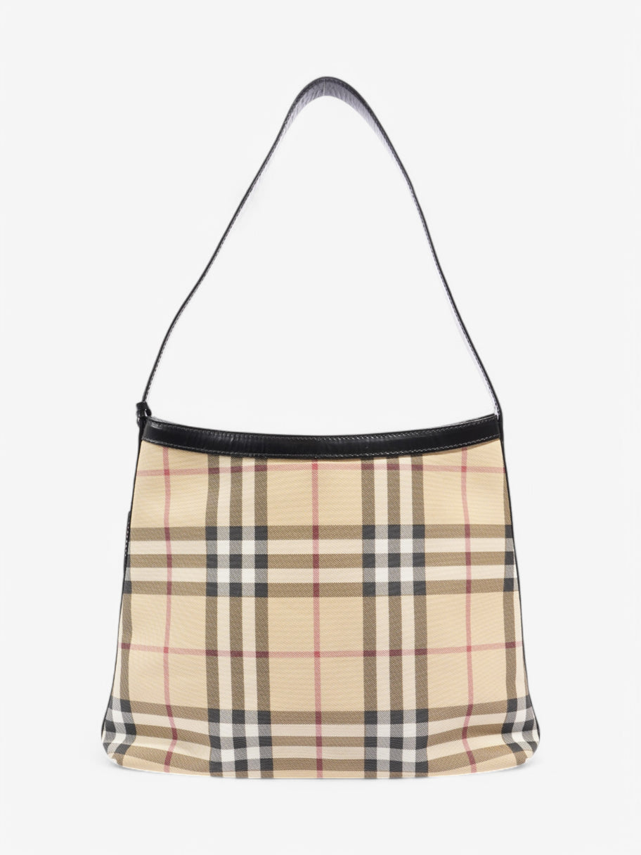 Burberry Shoulder Bag Check Coated Canvas Image 4