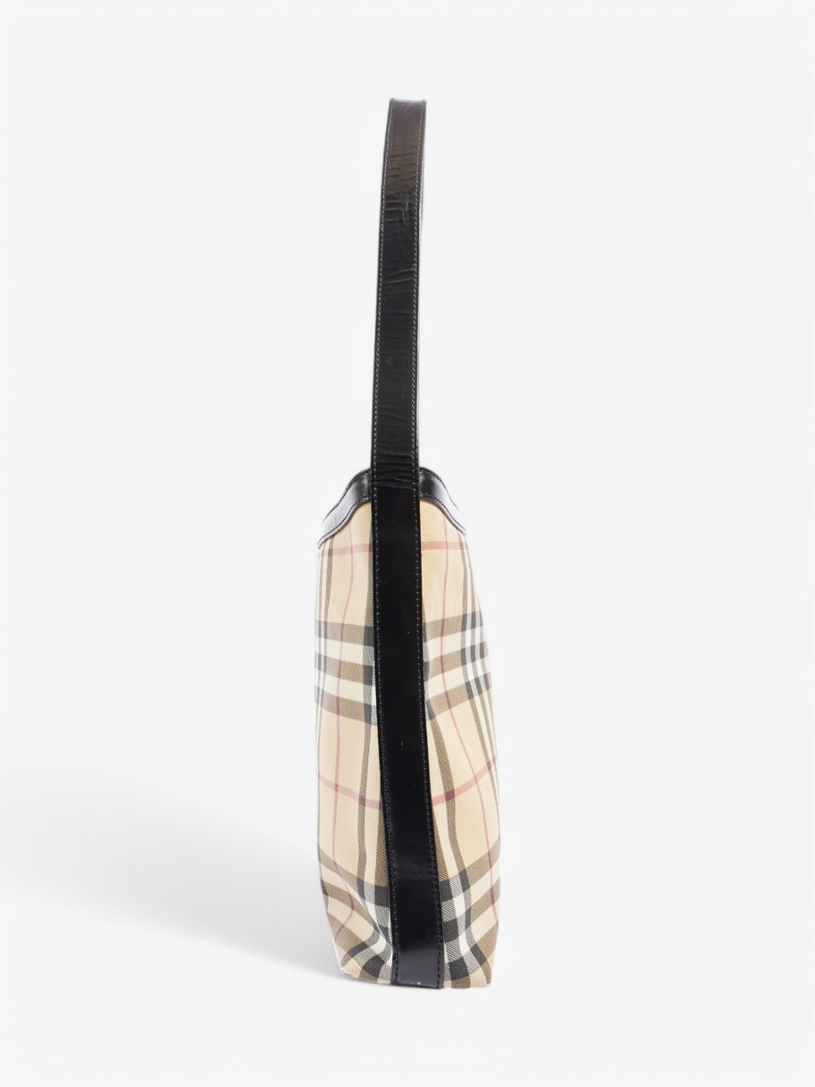Burberry Shoulder Bag Check Coated Canvas Image 5