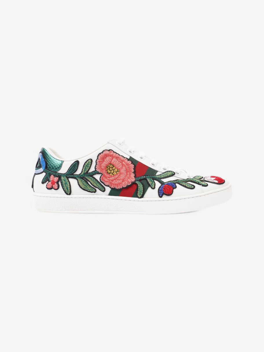 Gucci Ace Embroidered Floral Sneakers  White  / Floral Leather EU 38 UK 5 Image 1
