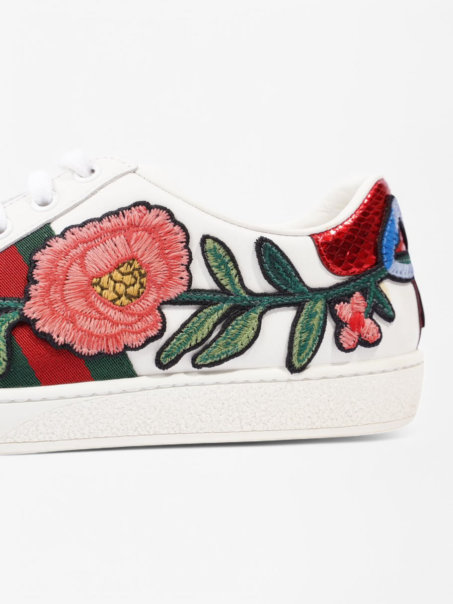 Gucci Ace Embroidered Floral Sneakers  White  / Floral Leather EU 38 UK 5 Image 9