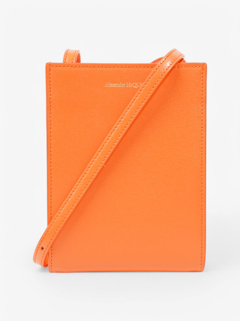  Alexander McQueen Crossbody Phone Holder Orange Leather