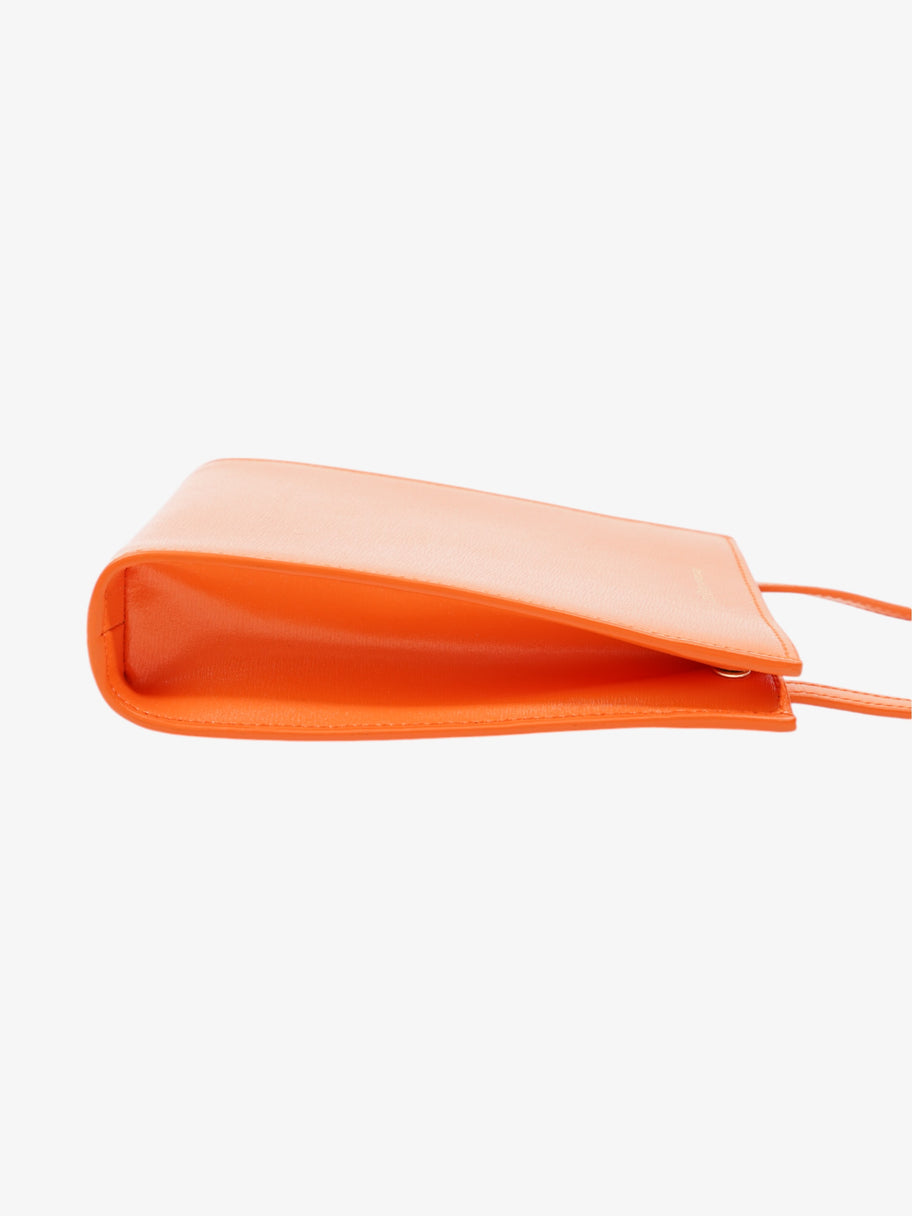 Alexander McQueen Crossbody Phone Holder Orange Leather Image 3