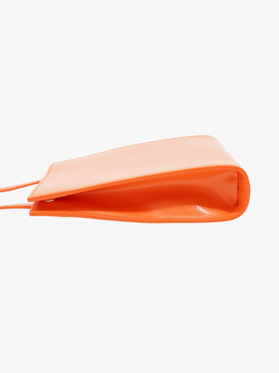 Alexander McQueen Crossbody Phone Holder Orange Leather Image 5