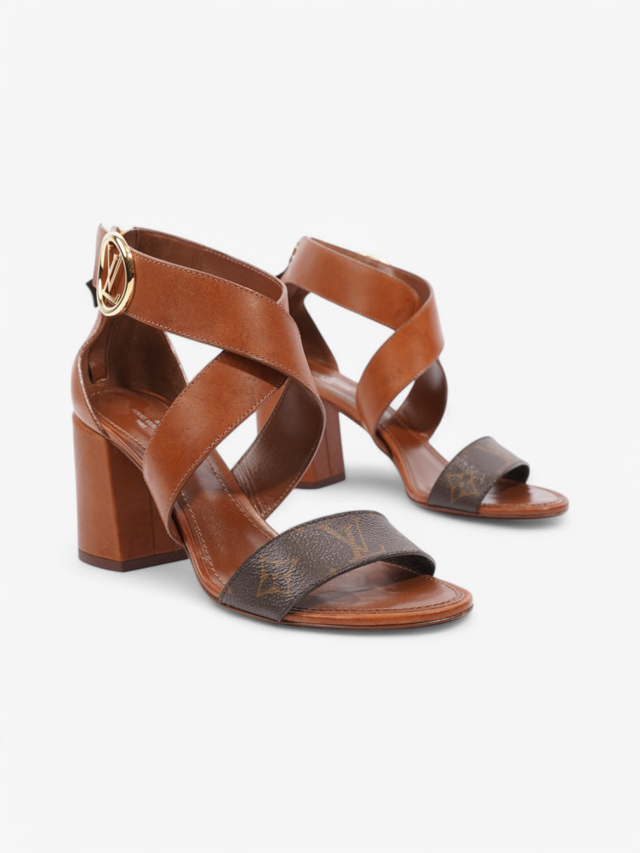 Louis Vuitton Horizon Sandals 70 Brown / Monogram Leather EU 38.5 UK 5.5 Image 2
