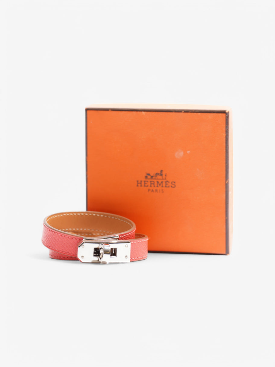 Hermes Kelly Double Tour Wrap Bracelet red Red Leather Image 5