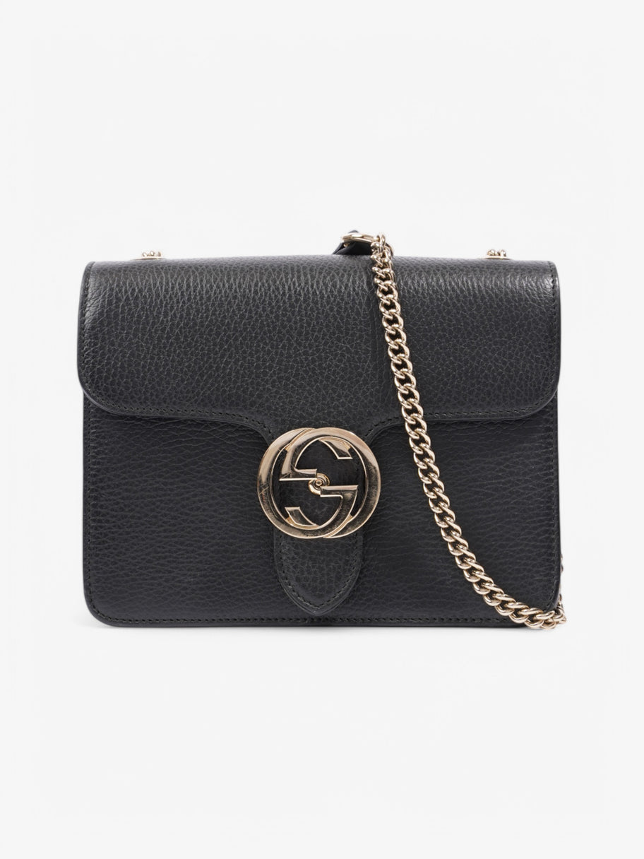 Gucci Interlocking GG Bag Black Leather Small Image 1
