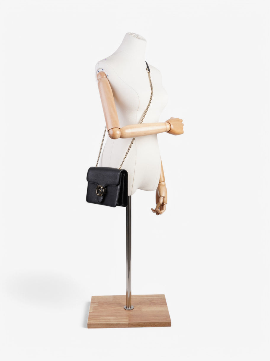 Gucci Interlocking GG Bag Black Leather Small Image 2