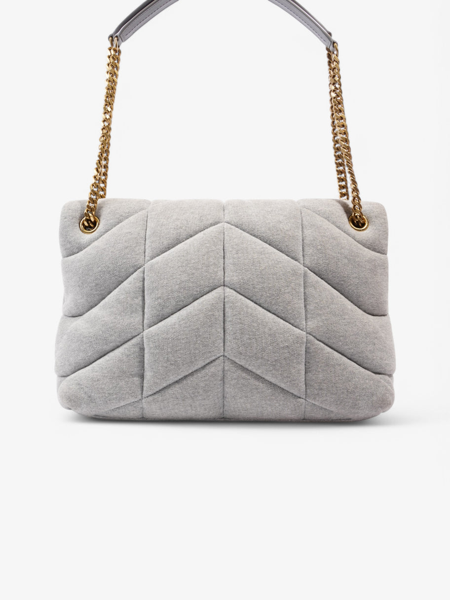 Saint Laurent Loulou Puffer Crossbody Bag Grey Fabric Image 4