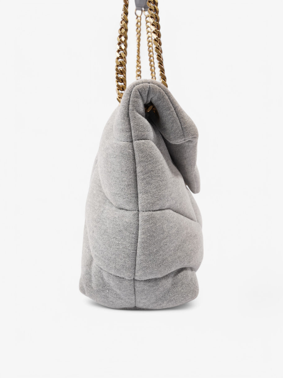 Saint Laurent Loulou Puffer Crossbody Bag Grey Fabric Image 5