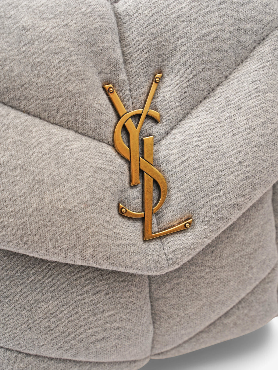 Saint Laurent Loulou Puffer Crossbody Bag Grey Fabric Image 7