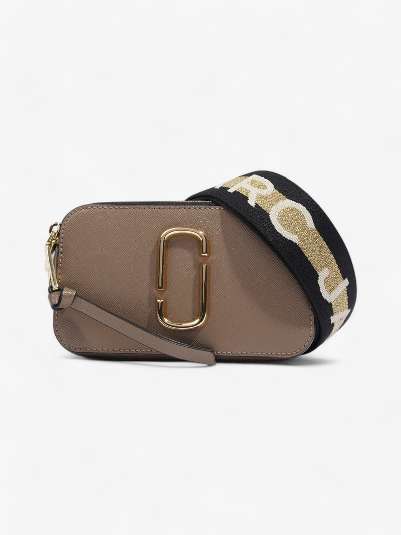  Marc Jacobs The Snapshot Bag Taupe / White Leather
