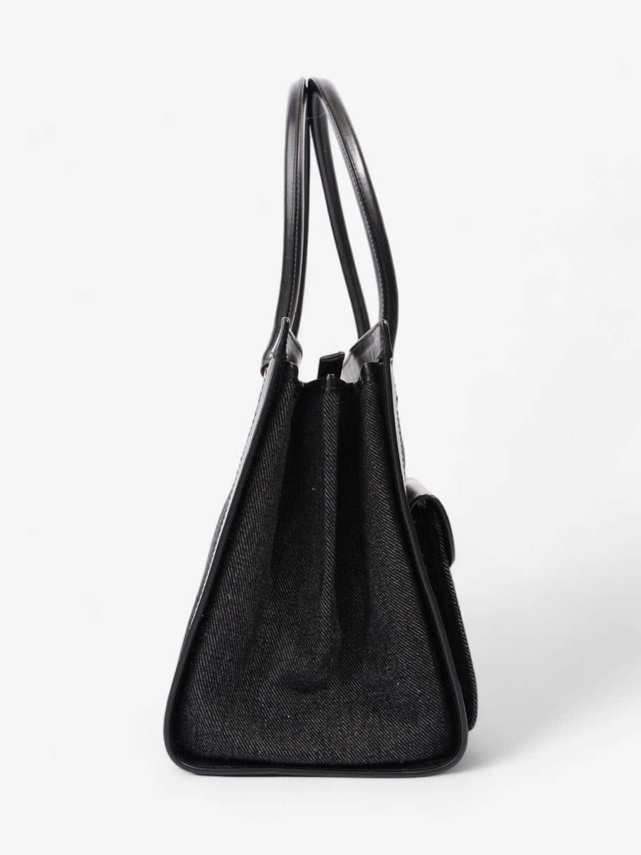 Christian Dior Book Tote Black Denim Image 5