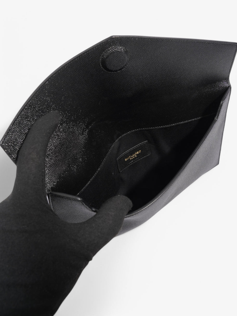 Saint Laurent Uptown Pouch Black Calfskin Leather Image 7