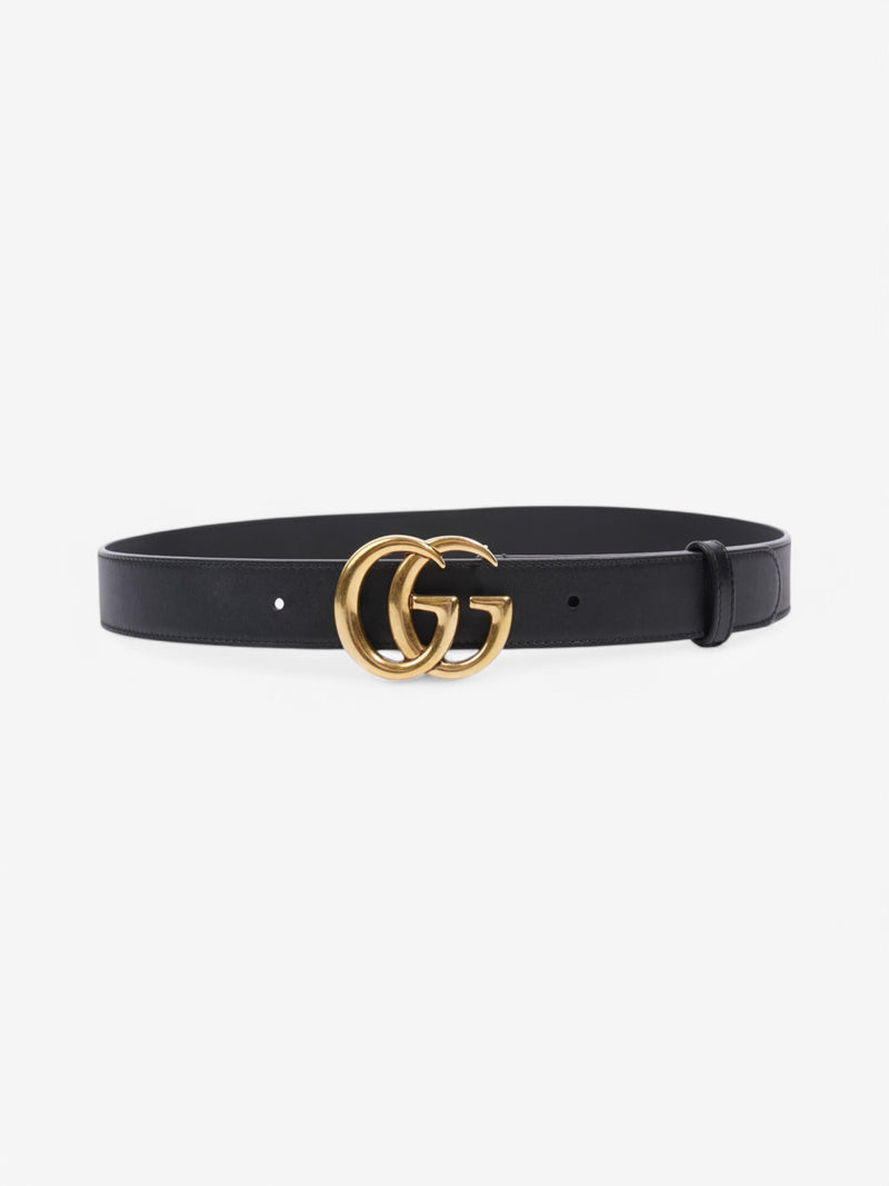  Gucci Marmont Belt Black / Gold Leather 80cm 32