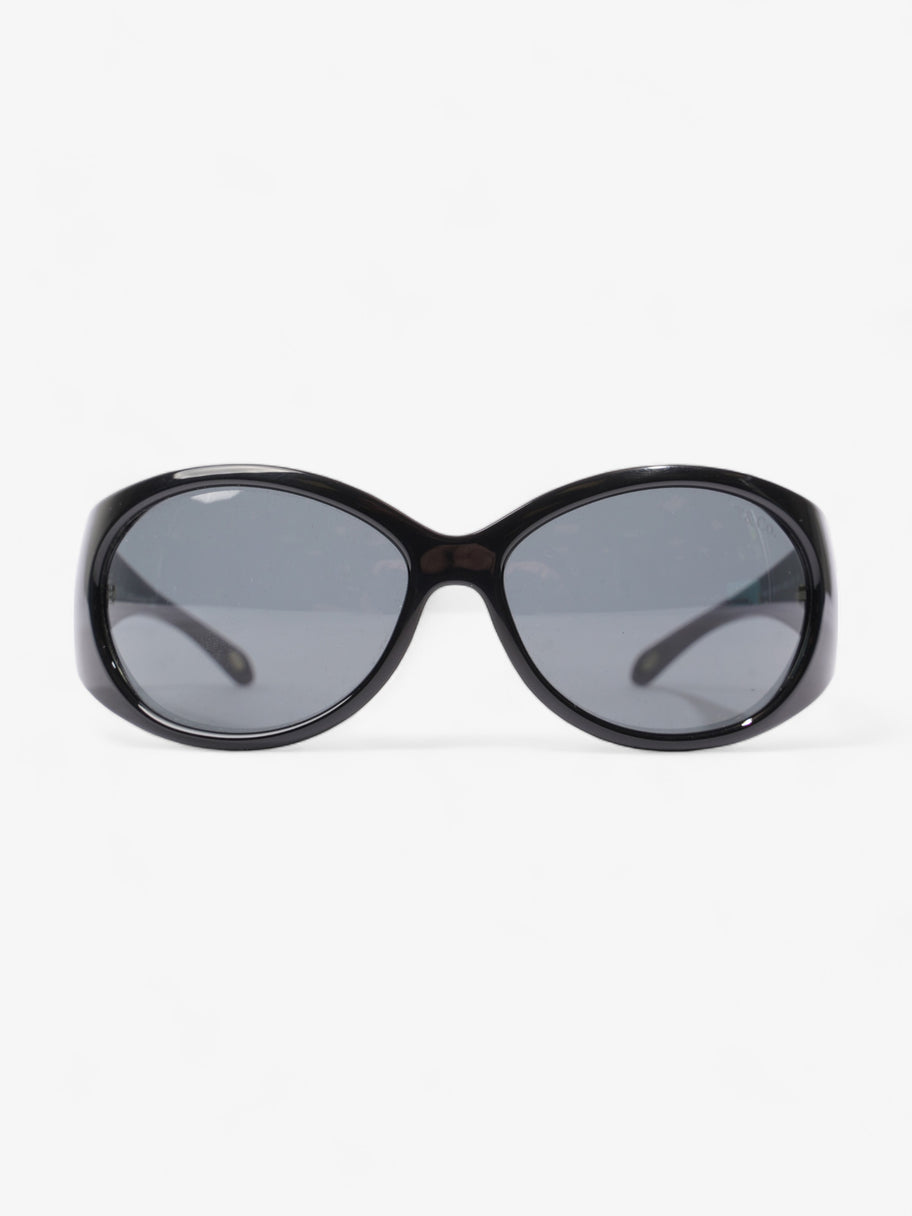 Tiffany and Co Wraparound Sunglasses  Black Acetate 120mm Image 1