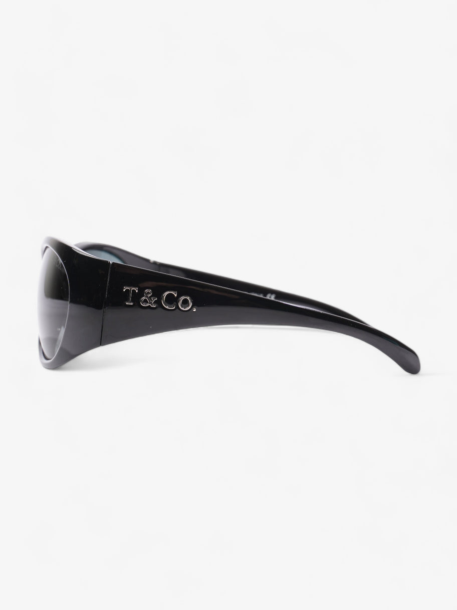 Tiffany and Co Wraparound Sunglasses  Black Acetate 120mm Image 2