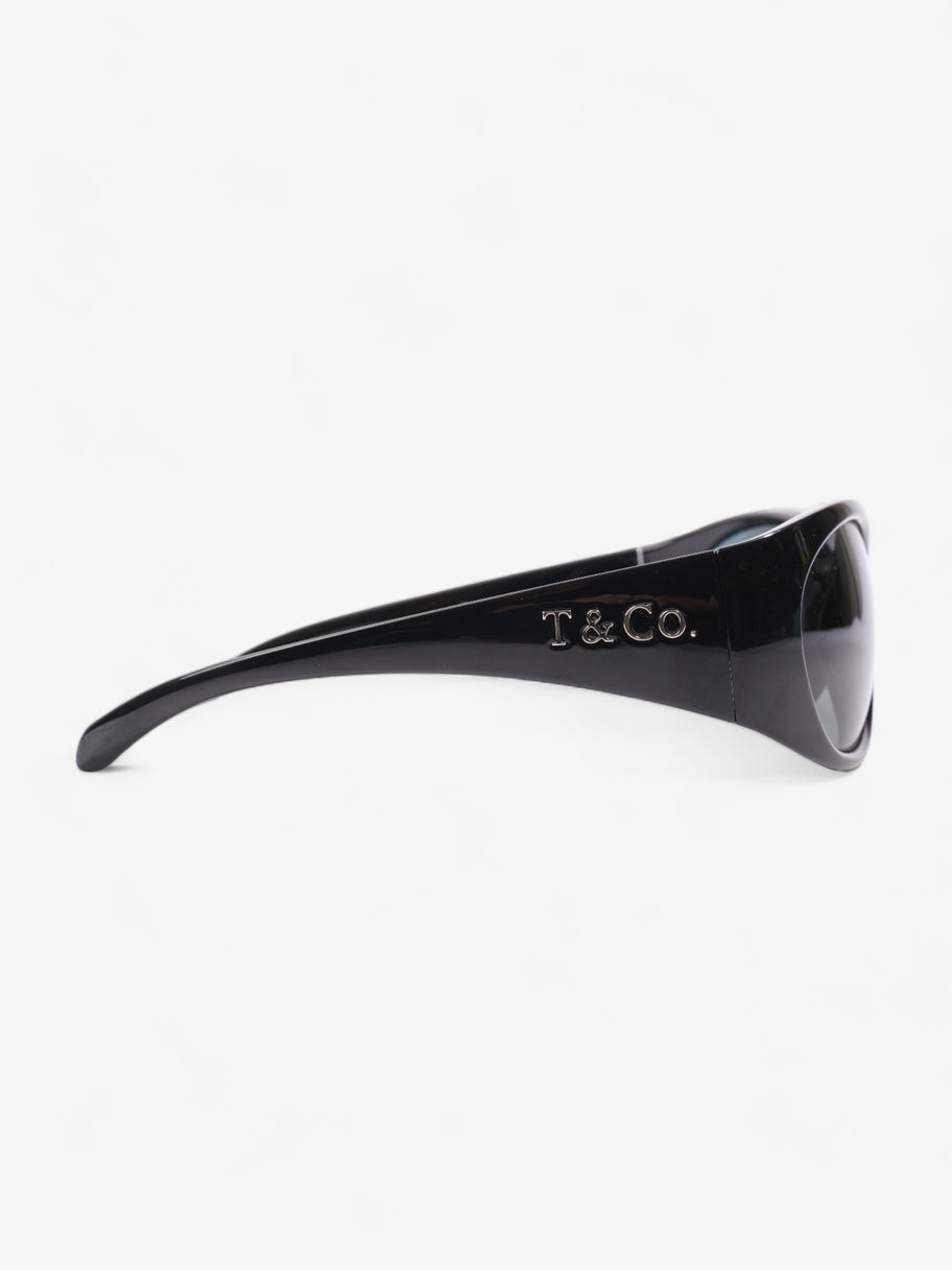 Tiffany and Co Wraparound Sunglasses  Black Acetate 120mm Image 4