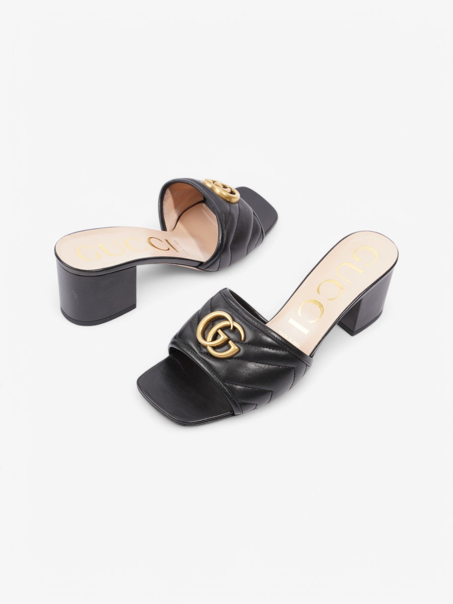 Gucci GG Marmont Sandals 55 Black Leather EU 38 UK 5 Image 10