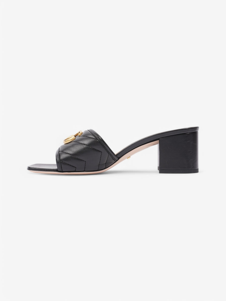 Gucci GG Marmont Sandals 55 Black Leather EU 38 UK 5 Image 3