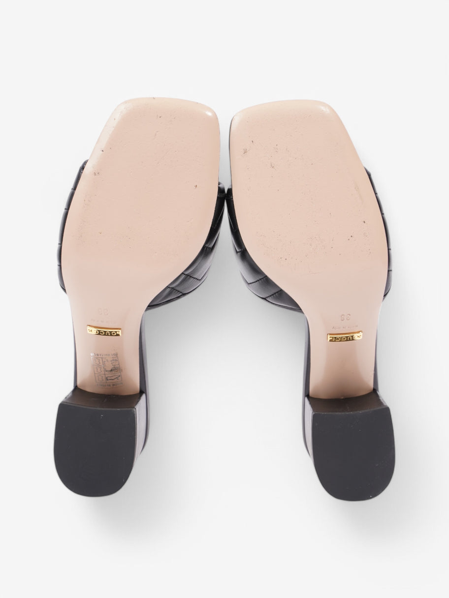 Gucci GG Marmont Sandals 55 Black Leather EU 38 UK 5 Image 7