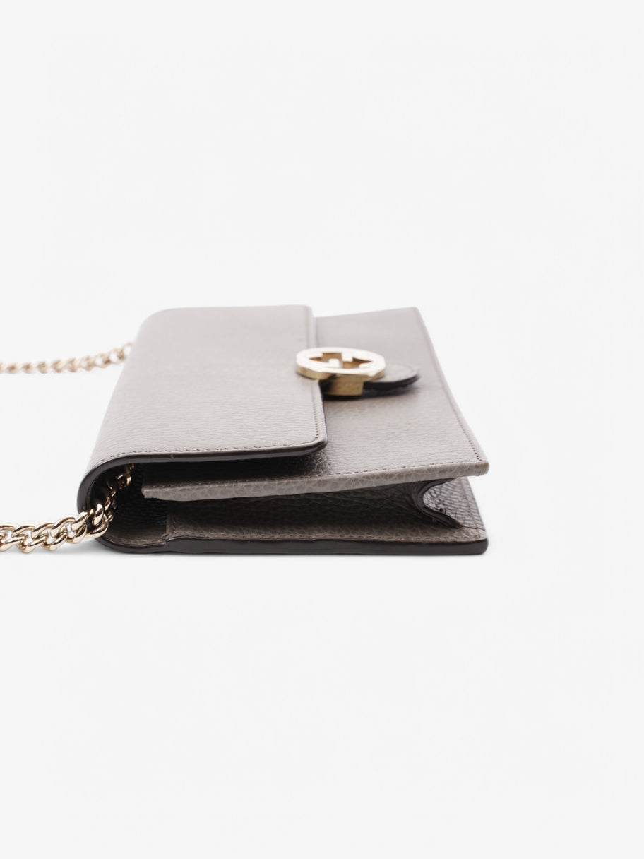 Gucci Interlocking GG Shoulder Bag Grey Leather Image 5