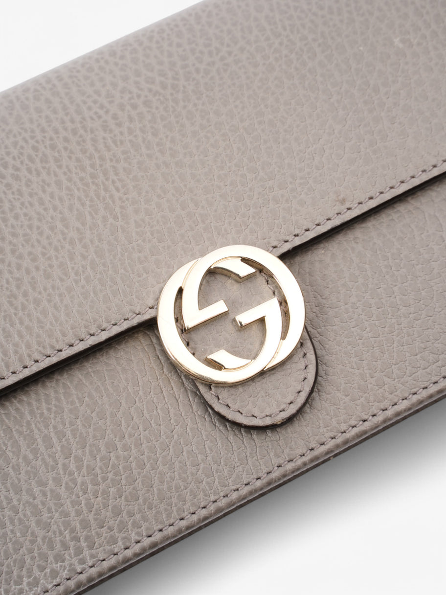 Gucci Interlocking GG Shoulder Bag Grey Leather Image 7