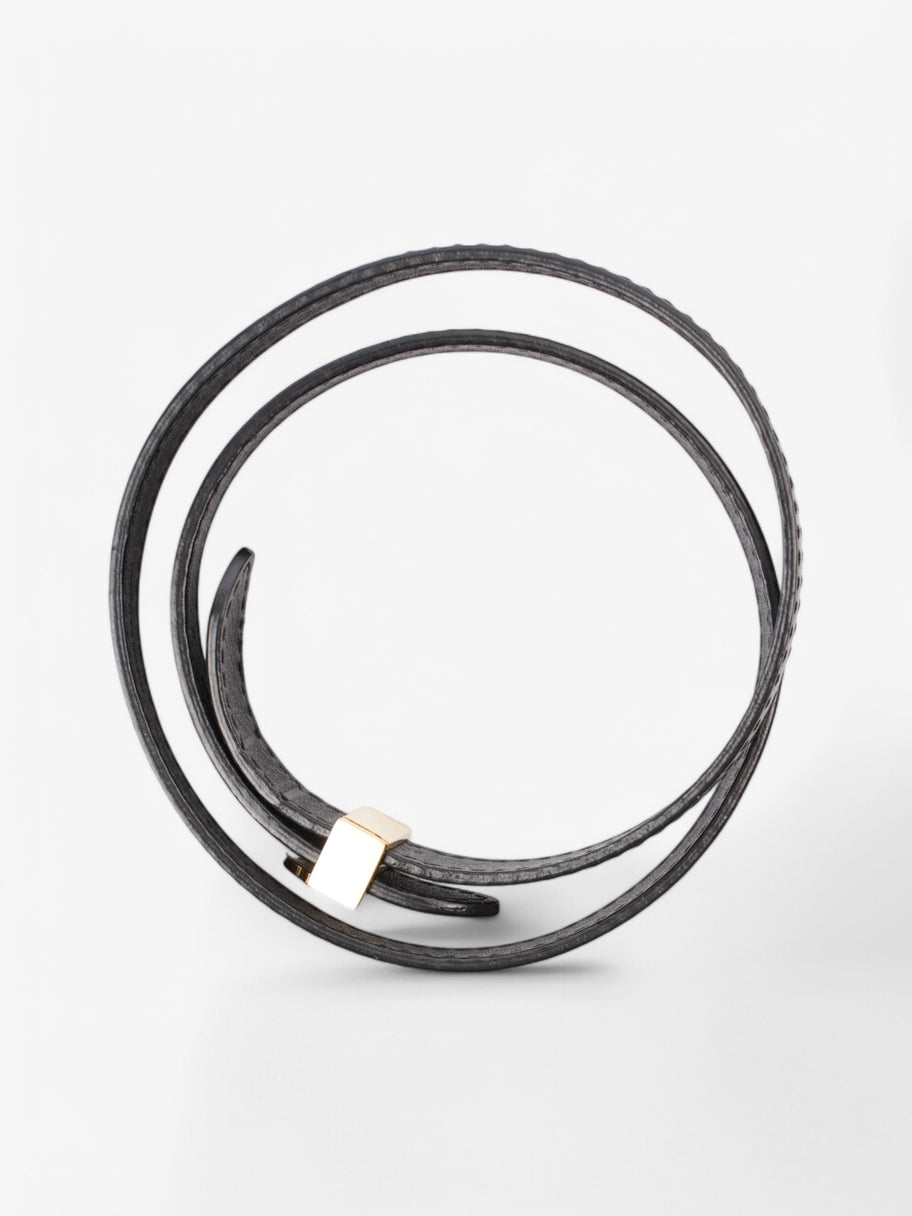 Louis Vuitton Wrap Bracelet Black Leather Image 2