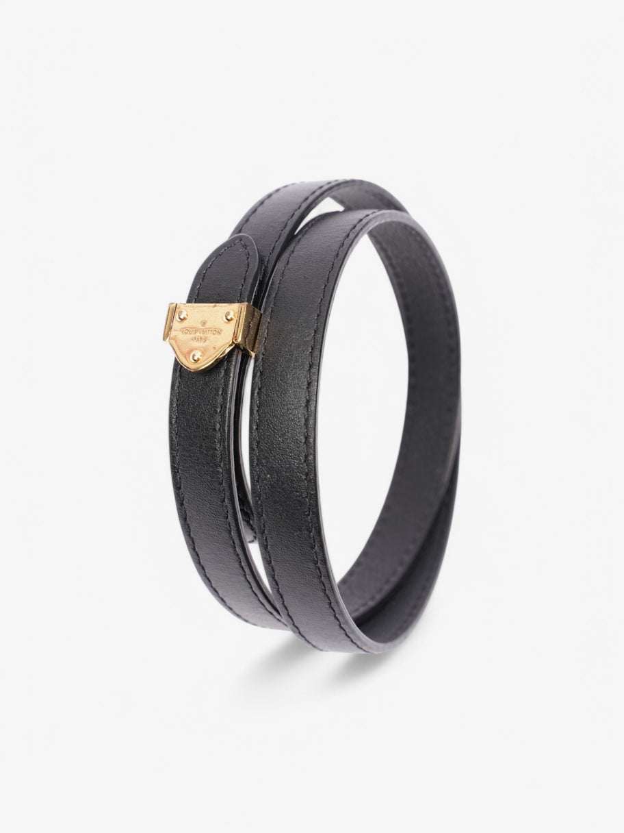 Louis Vuitton Wrap Bracelet Black Leather Image 4
