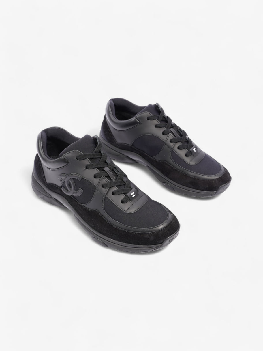 Chanel CC Logo Sneakers Black Suede EU 41 UK 7 Image 2