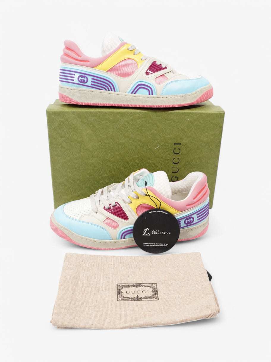 Gucci Basket Sneakers Pink / Light Blue / White Leather EU 39.5 UK 6.5 Image 10