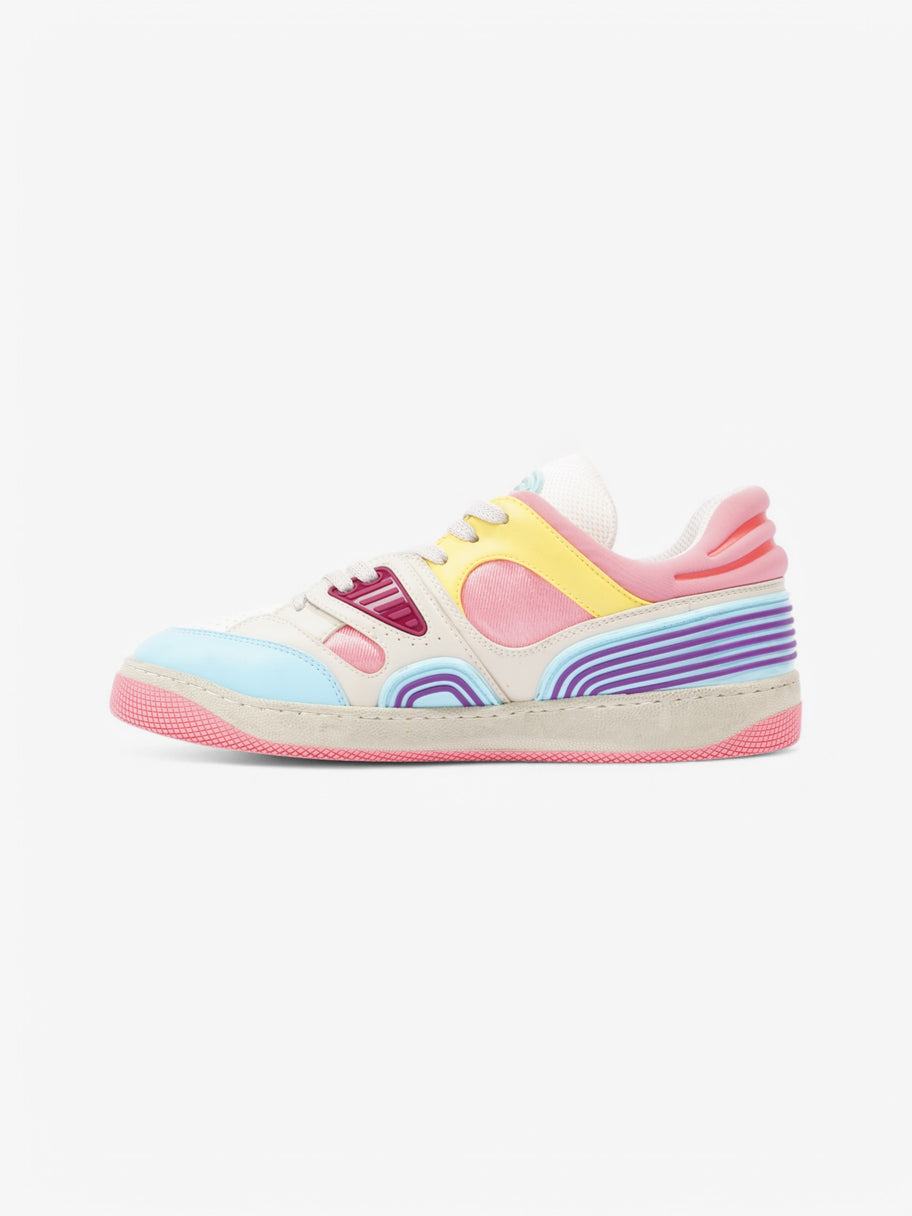 Gucci Basket Sneakers Pink / Light Blue / White Leather EU 39.5 UK 6.5 Image 3
