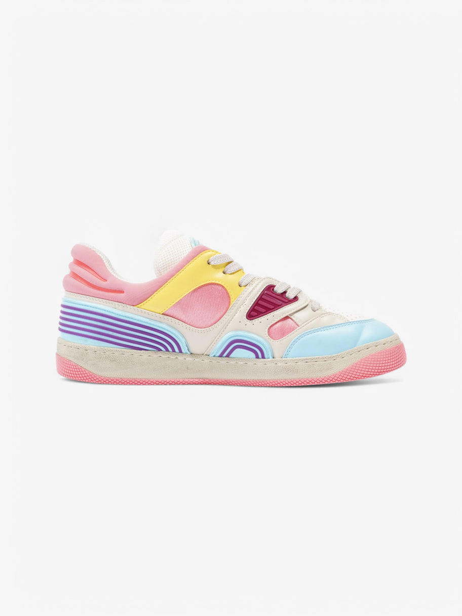 Gucci Basket Sneakers Pink / Light Blue / White Leather EU 39.5 UK 6.5 Image 4