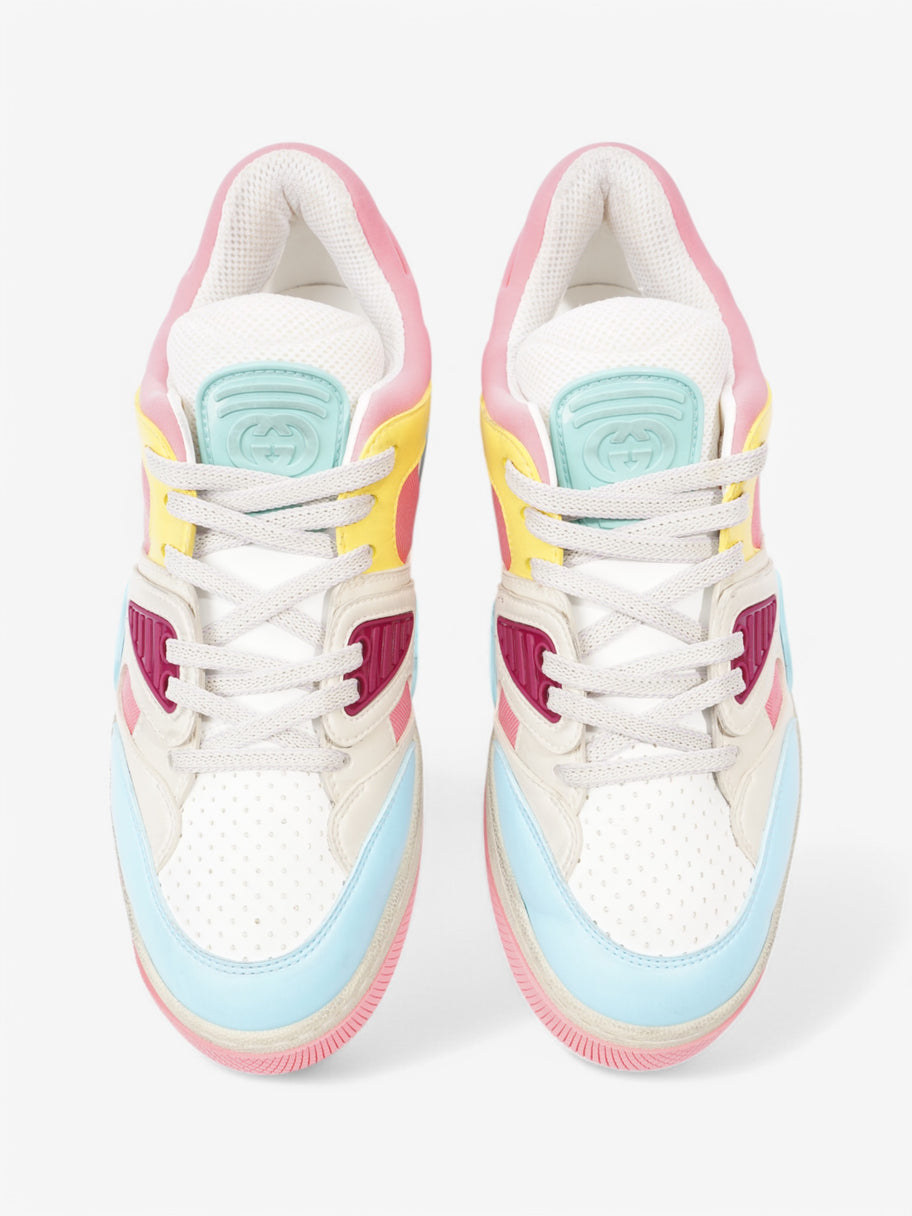 Gucci Basket Sneakers Pink / Light Blue / White Leather EU 39.5 UK 6.5 Image 8
