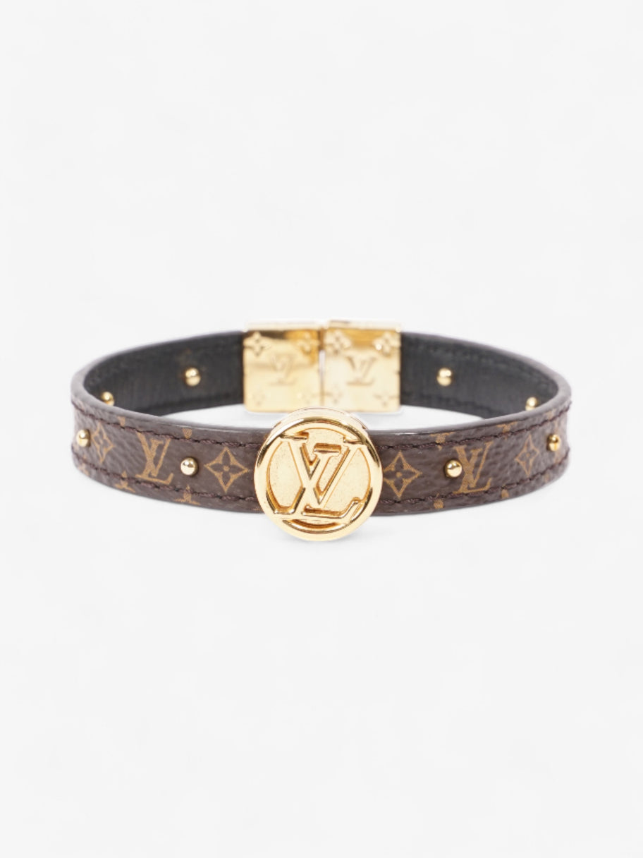 Louis Vuitton LV Circle Reversible Bracelet Monogram / Gold / Black Canvas Medium Image 1