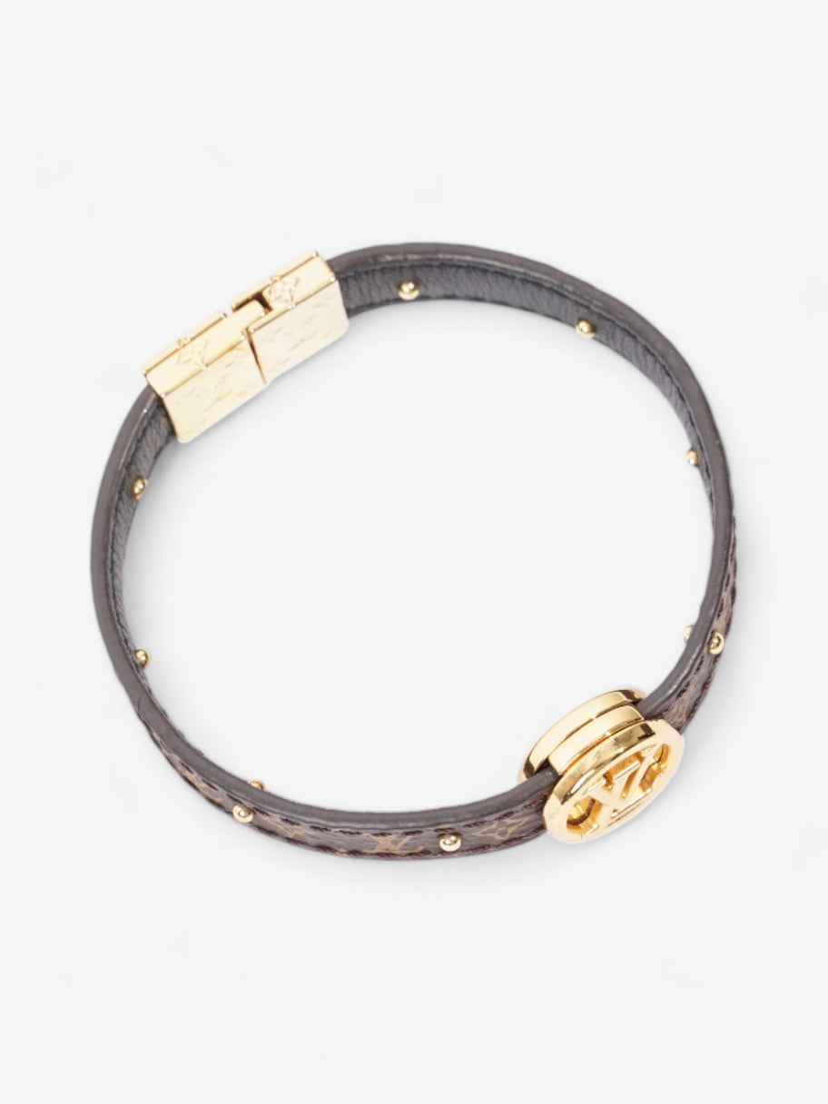 Louis Vuitton LV Circle Reversible Bracelet Monogram / Gold / Black Canvas Medium Image 2