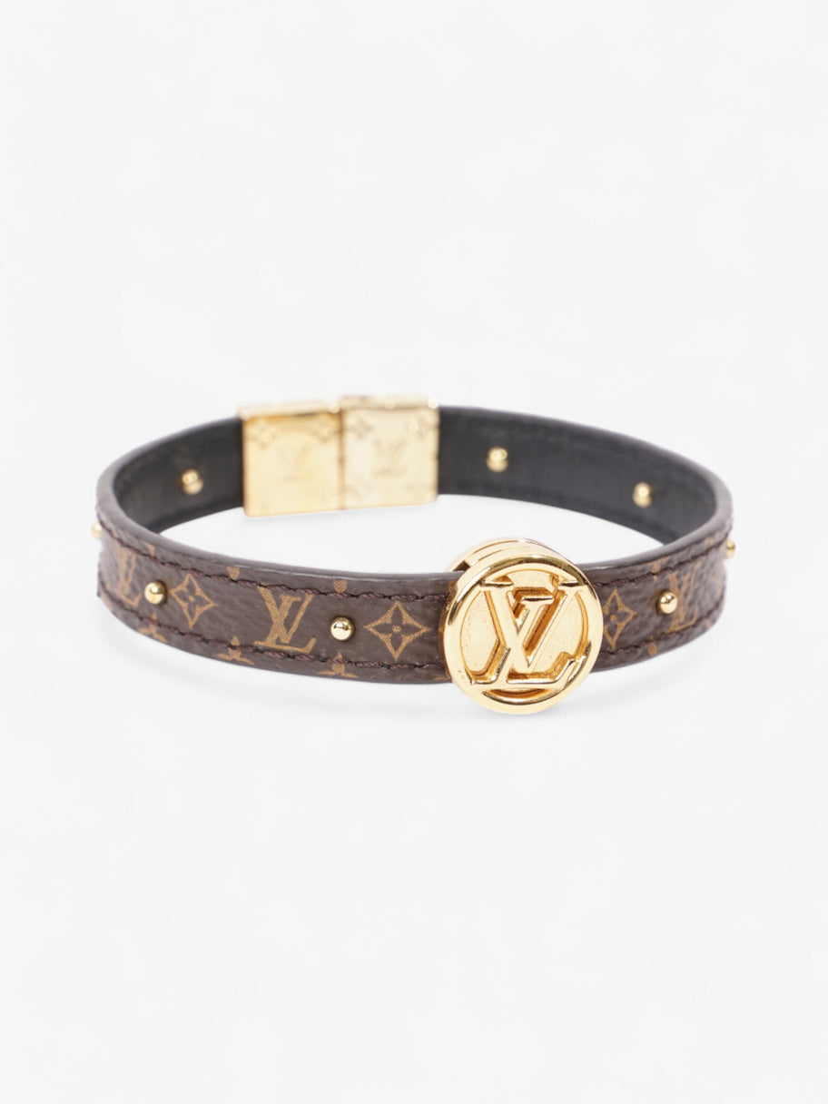 Louis Vuitton LV Circle Reversible Bracelet Monogram / Gold / Black Canvas Medium Image 3