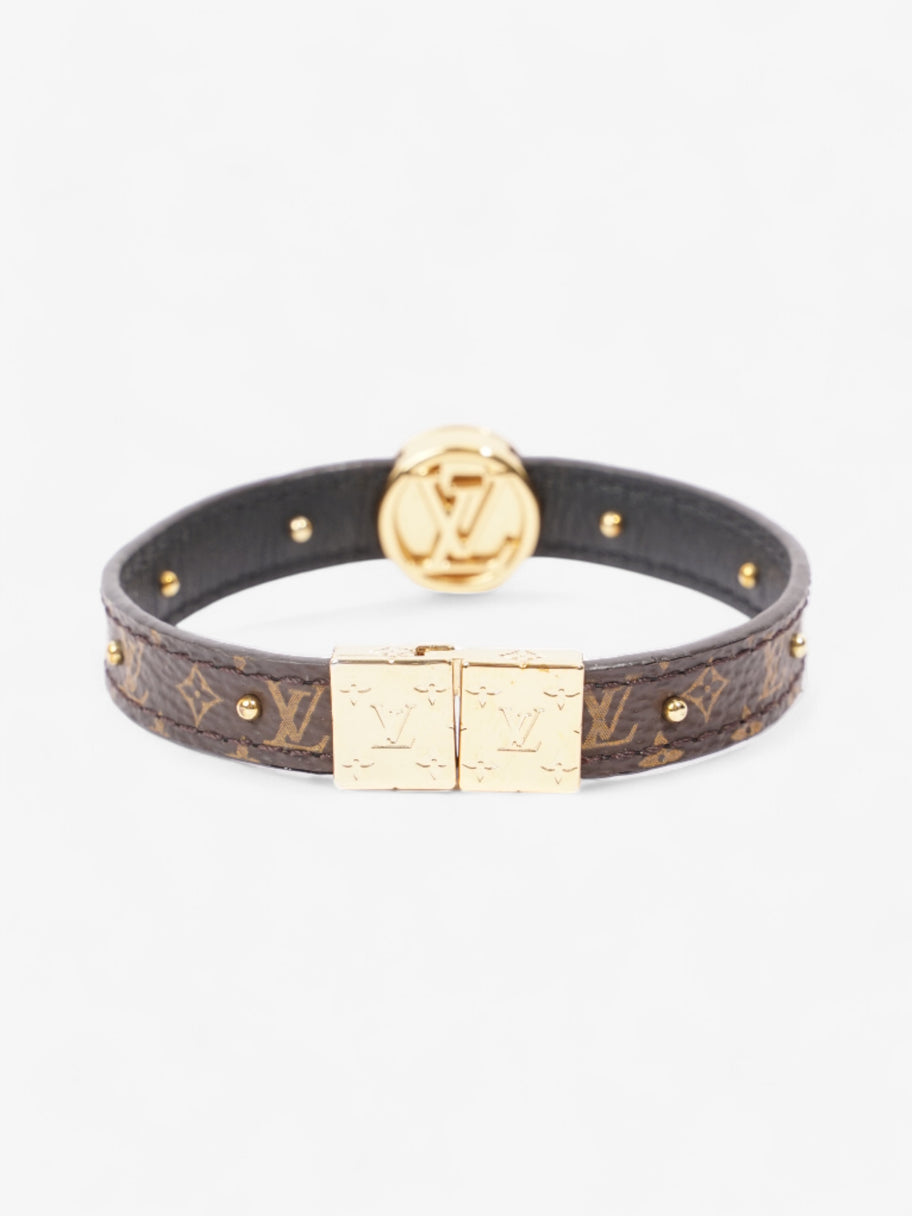 Louis Vuitton LV Circle Reversible Bracelet Monogram / Gold / Black Canvas Medium Image 4