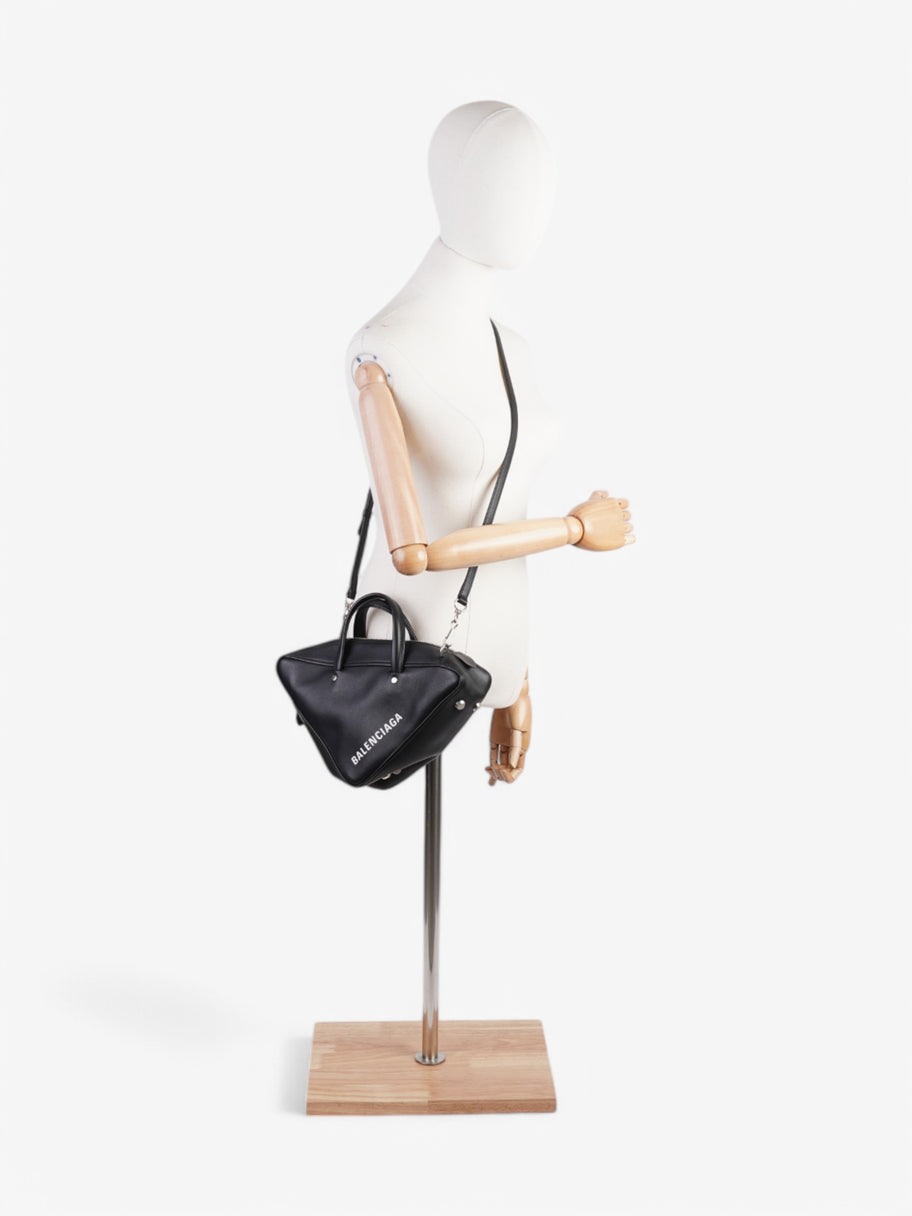 Balenciaga Triangle Bag Black / White Leather Image 2