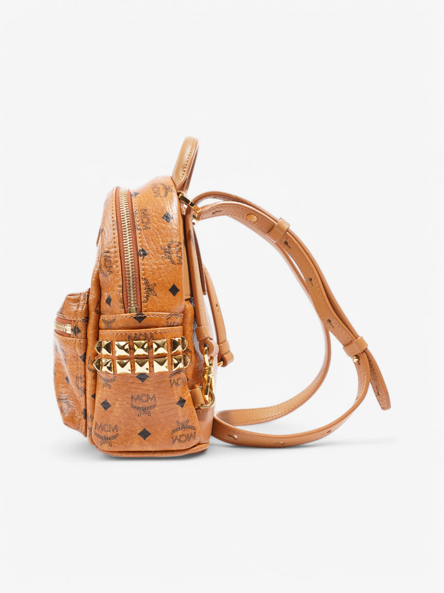 MCM Stark Mini Backpack Tan Leather Image 3